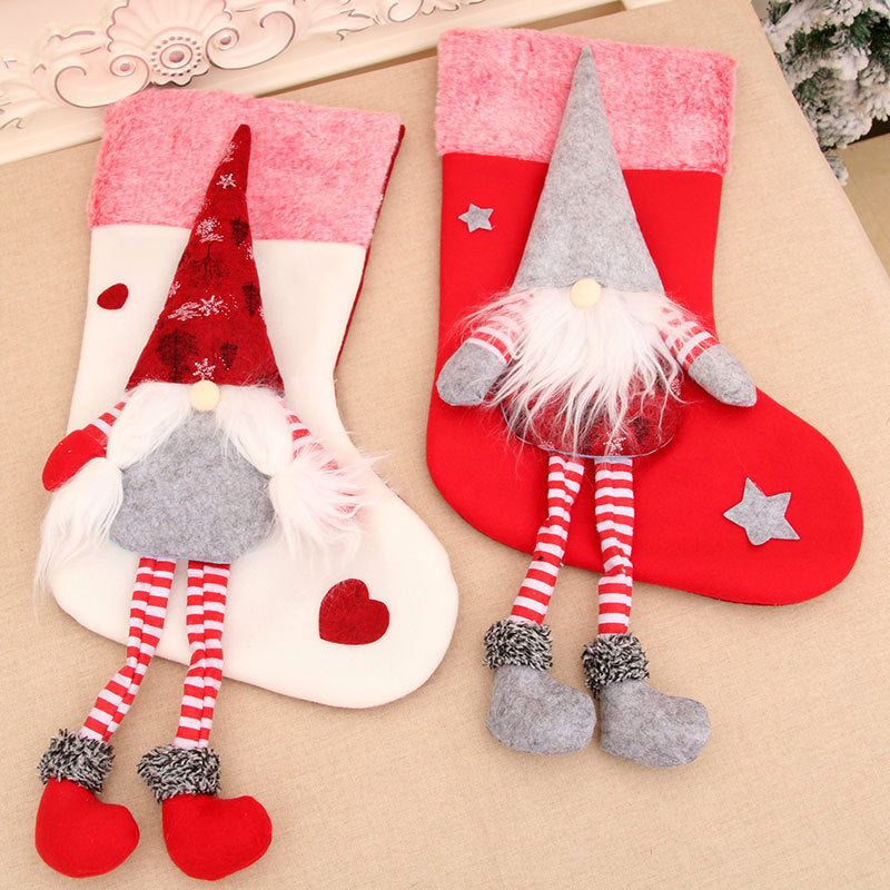 Christmas Decorations with Legs Plush Faceless Santa Claus Christmas Socks Christmas Pendant - V.I.P Digital Presence