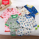 hibobi 2-Piece Children Air-Conditioning Clothing Summer Home Clothes Three-Quarter Sleeve Underwear Set Baby Pajamas Tracksuit - V.I.P Digital Presence