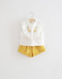 INS Children's Clothing Girls Embroidered Flowers Ruffled Lace Sleeveless Shirt Two-Color Shorts Set - V.I.P Digital Presence