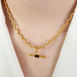 Stainless Steel Glass Cone Shaped Pendant Necklace - V.I.P Digital Presence