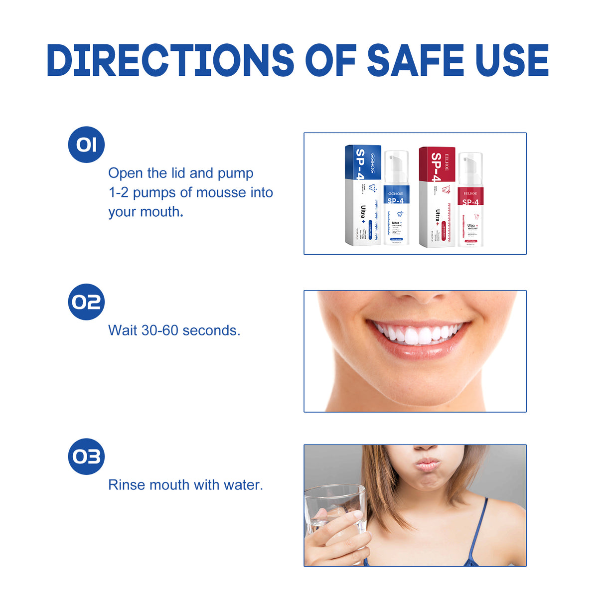Probiotic Bright White Teeth Mousse, Deep Cleaning Stains And Tartar White Teeth Fresh Breath Gum Care - V.I.P Digital Presence
