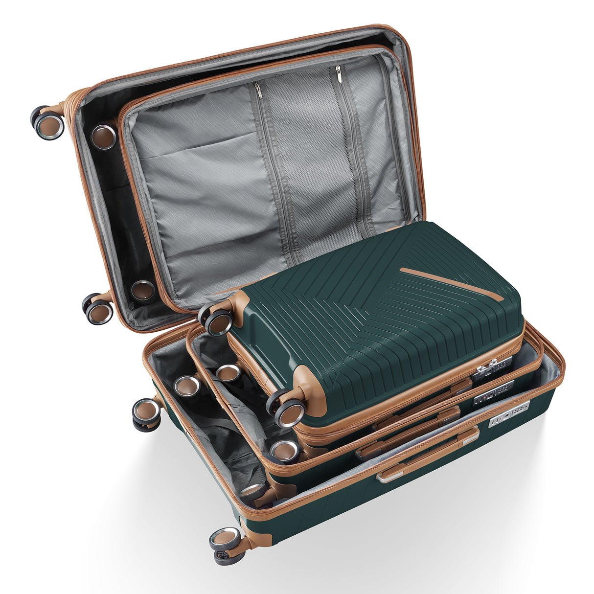 Luggage set of 4 pieces (14/20/24/28) with 4 360 degree silent rotating wheels made of PP material and durable TSA lock - V.I.P Digital Presence