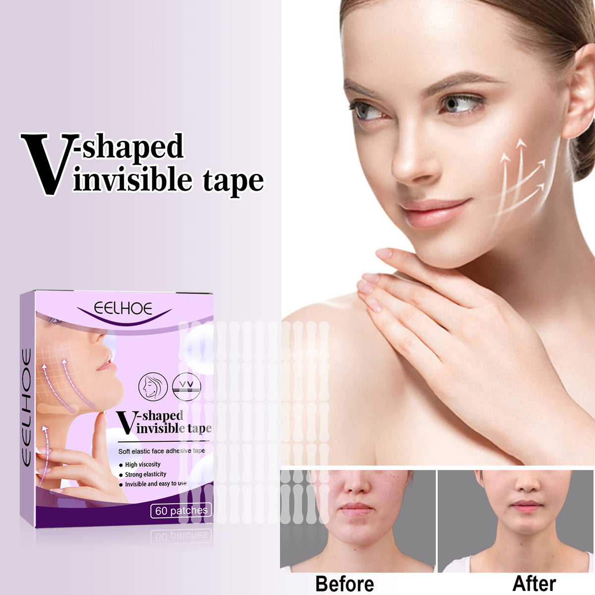 Facial Lifting Patch, Lift Face Double Chin V Face Melon Seed Face Invisible Lifting Patch - V.I.P Digital Presence
