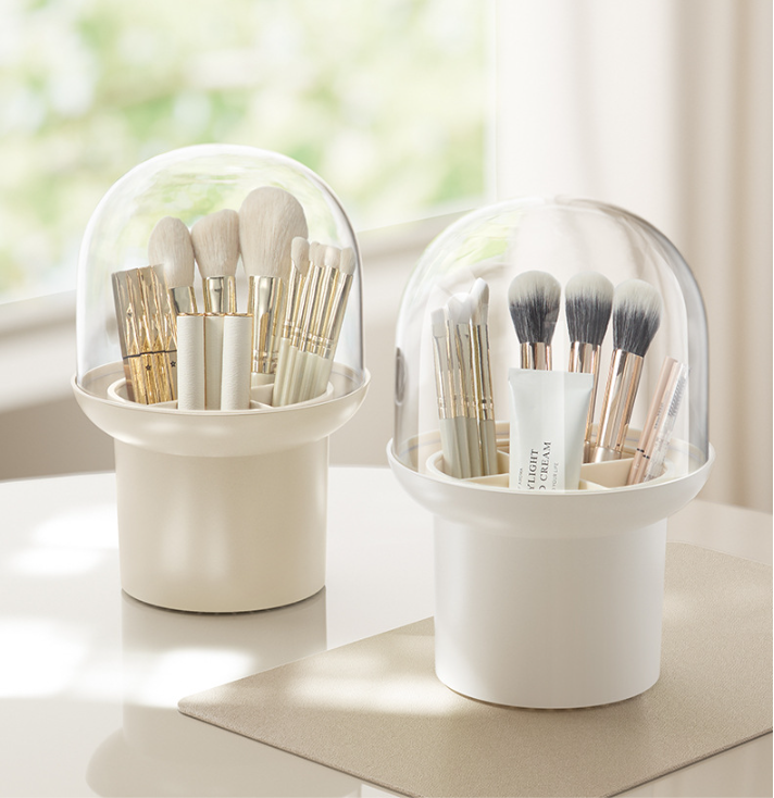 Fashionable and creative desktop dustproof compartment makeup brush storage tube - V.I.P Digital Presence