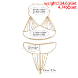 Exaggerated pearl chain bikini bra body chain sexy and fashionable body chain - V.I.P Digital Presence