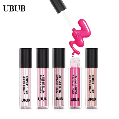 UBUB 12 Colors Glitter Metallic Lip Gloss Matte Waterproof Lip Stick Moisturizing Liquid Lipstick Makeup Cosmetic - V.I.P Digital Presence