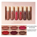 HANDAIYAN 6 Matte Rose Lip Gloss Liquid Lipstick Not Easy to Dip Cup Matte Lip Gloss Set Gift Box - V.I.P Digital Presence