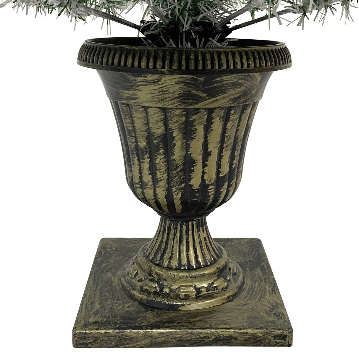 Pre-lit Xmas Tree Artificial Christmas 4-Piece Set,Garland, Wreath and Set of 2 Entrance Trees X-mas - V.I.P Digital Presence