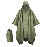 Poncho impermeable militar 3 en 1 para exteriores, con capucha y mangas, impermeable, para motocicleta, camping, senderismo, viajes, ropa impermeable, tienda de campaña.