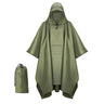 Poncho impermeable militar 3 en 1 para exteriores, con capucha y mangas, impermeable, para motocicleta, camping, senderismo, viajes, ropa impermeable, tienda de campaña.