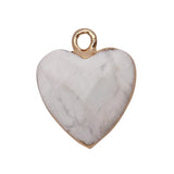 Women Jewelry  12.5mm Small Lovely Heart Pendant Labradorit Aventurine Opal Rose Crystal Quartz Stone Pendant DIY for Necklace - V.I.P Digital Presence