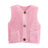 Street Fashion Crochet Hollow Vest Solid Color Versatile Round Neck Jacket - V.I.P Digital Presence