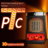 3D dynamic flame heater, household heater, silent and energy-saving PTC speed electric heater - V.I.P Digital Presence