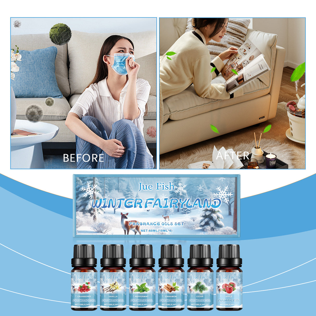 Winter Aromatherapy Oil Set, Humidifier Fragrance Essential Oil Freshens The Air And Keeps The Room Warm In Winter - V.I.P Digital Presence