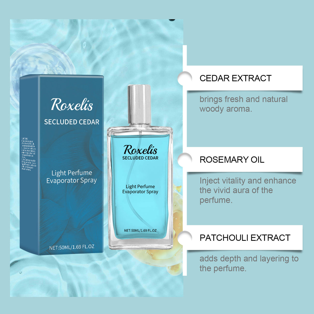 Cedar Blue Eau De Toilette, Natural, Fresh And Long-Lasting Fragrance Pheromone Fragrance Business Gentleman Charm Atmosphere Perfume - V.I.P Digital Presence