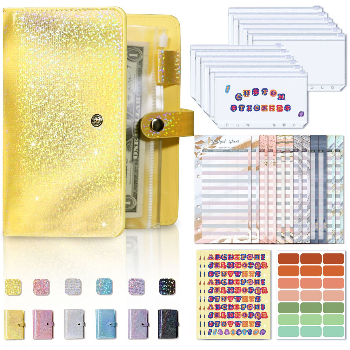 Full of Stars A6 Loose-Leaf Bookkeeping Notebook Creative Cash Budget Financial Planning Manual Account Book - V.I.P Digital Presence