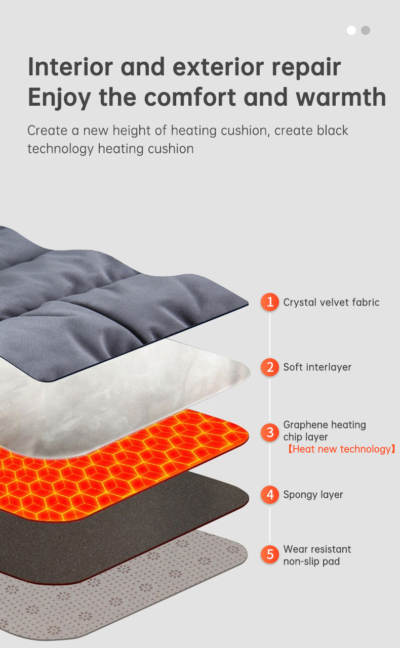 45X45cm USB Heating 3-speed Thermostat Cushion Office Sedentary Car Home Dual-use Winter Warm Physiotherapy Electric Heating Pad - V.I.P Digital Presence