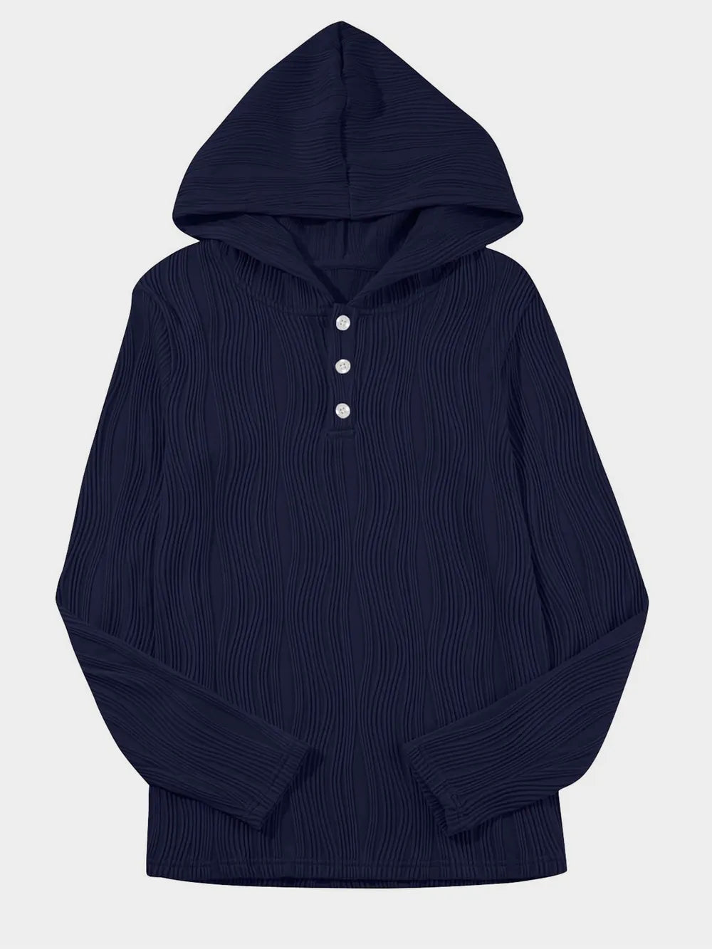 Textured Long Sleeve Hoodie - V.I.P Digital Presence
