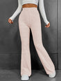 Fashionable and casual solid color micro flared high waisted pants for women - V.I.P Digital Presence