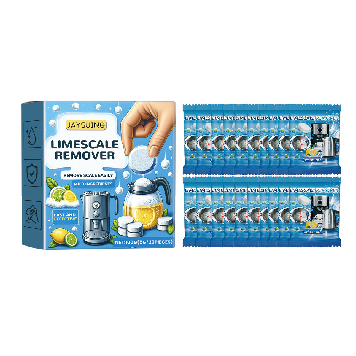 Multi-Purpose Scale Removal Effervescent Tablet Scale Cleaning Effervescent Tablet Electric Kettle Scale Cleaning Tablet - V.I.P Digital Presence