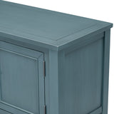 REXM Cambridge Series Spacious Storage Retro Console Desk with Four Small Drawers and Bottom Shelf - V.I.P Digital Presence