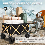 Folding Wagon Heavy Duty Utility Beach Wagon Cart for Sand with Big Wheels - V.I.P Digital Presence
