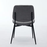 2-piece retro linen chair set with curved wooden backrest, cushioned seat, adjustable metal legs, (gray linen) - V.I.P Digital Presence