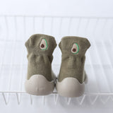 Autumn New Soft Sole Baby Walking Shoes Knitted Embroidered Baby Floor Socks Shoes Avocado Children's Socks - V.I.P Digital Presence
