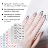 Pegatinas de uñas con degradado francés Pegatinas de uñas con degradado Decoración de uñas fácil Pegatinas de uñas personalizadas