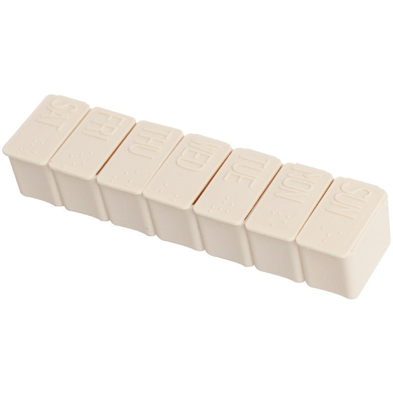 Travel Pill Box Holder Weekly Medicine Storage Organizer Container Drug Tablet Dispenser Independent Lattice Plastic Pill Case - V.I.P Digital Presence