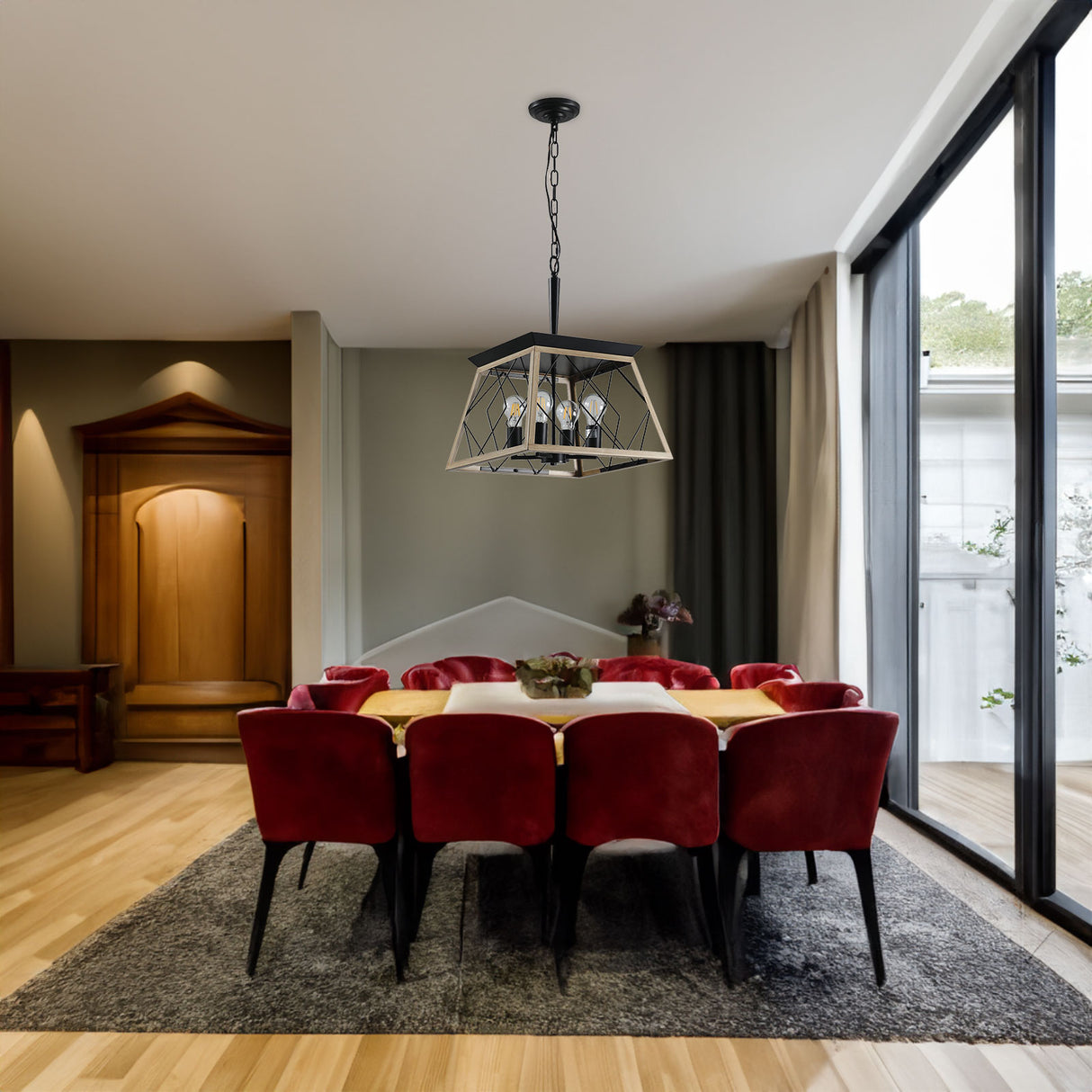4-Light Farmhouse Chandeliers For Dining Room (No Bulbs) - V.I.P Digital Presence