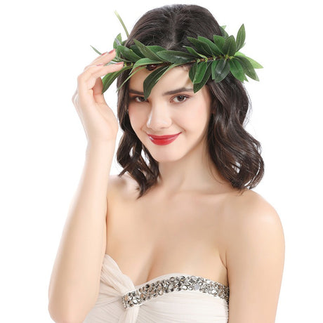 Olive leaf wreath berry olive branch headdress - V.I.P Digital Presence