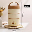 1240ML/1590ML Large Capacity Stainless Steel 304 Lunch Box Leak-Proof Multi layer Thermal Bento Box Adult Student Food Container - V.I.P Digital Presence