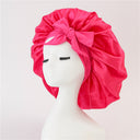 Elastic ribbon bow color Ding round hat solid color night cap wide-brimmed beauty hairdressing head scarf hat - V.I.P Digital Presence