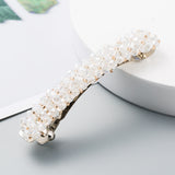 Korean Style Retro Crystal Beaded Hair Clip Simple Wild One Word Clip Female Side Clip Spring Clip Korean Hair Accessories - V.I.P Digital Presence