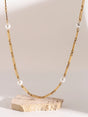 Stainless Steel Pearl Chain Necklace - V.I.P Digital Presence