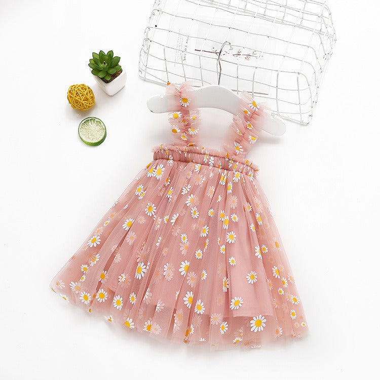 Girl embroidered mesh strapless fluffy princess dress - V.I.P Digital Presence