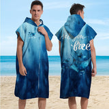 Hooded Towel Ultra-fine Fiber Zipper Wearable Bathrobe Cape Beach Towel - V.I.P Digital Presence