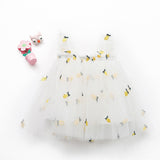 New embroidered mesh suspender dress for girls strapless fluffy princess dress - V.I.P Digital Presence