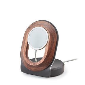 Wooden Desk Shelf Accessories Walnut Wireless Magnetic Charger Wireless Charging Stand For Magsafe - V.I.P Digital Presence