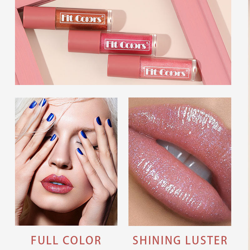 Fit Colors Pearlescent Lip Gloss Matte Non-Stick Cup Mermaid Sparkling Lip Gloss - V.I.P Digital Presence