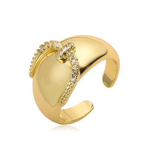 European and American Geometric Open Ring Women's Simple, Light Luxury Personalized Ring New - V.I.P Digital Presence