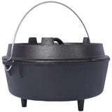 ast iron Dutch oven with lid, outdoor camping deep pot, used for camping, cooking, barbecue and leg rest, 8 Quart - V.I.P Digital Presence