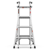 17ft Multi-Position Foldable Aluminum Ladder, A-Frame and Straight Ladder, ANSI 250lbs - V.I.P Digital Presence