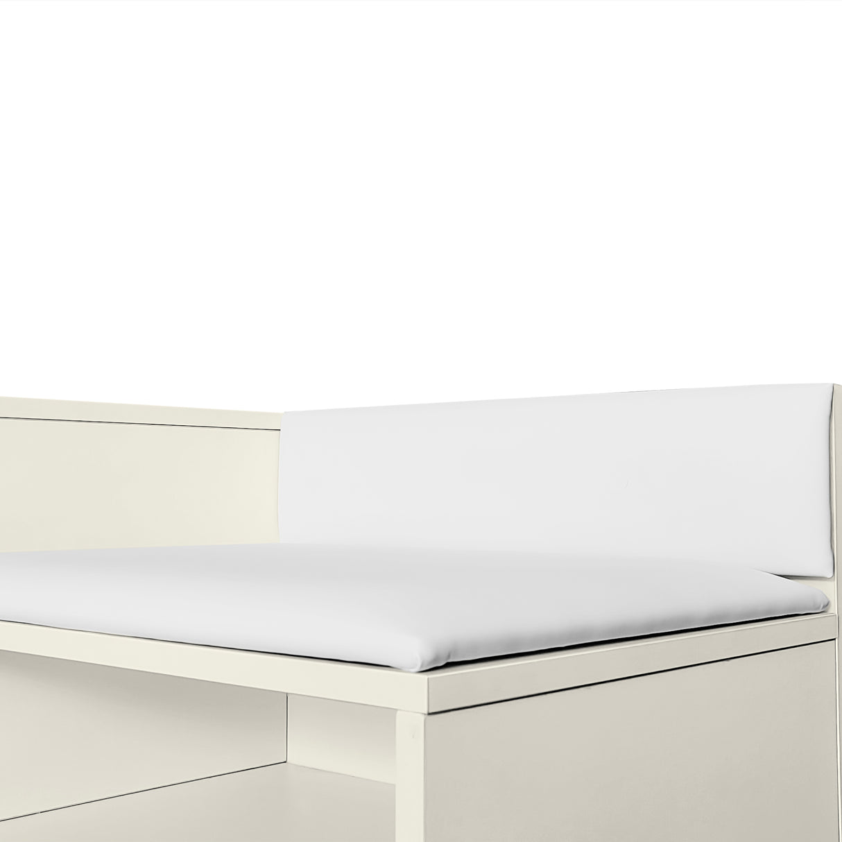 Modern Shoe Storage Bench with Hidden Storage and Upholstered Cushions for Bedside, Living Room and Entryway ((Antique White) - V.I.P Digital Presence
