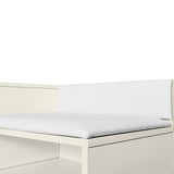 Modern Shoe Storage Bench with Hidden Storage and Upholstered Cushions for Bedside, Living Room and Entryway ((Antique White) - V.I.P Digital Presence