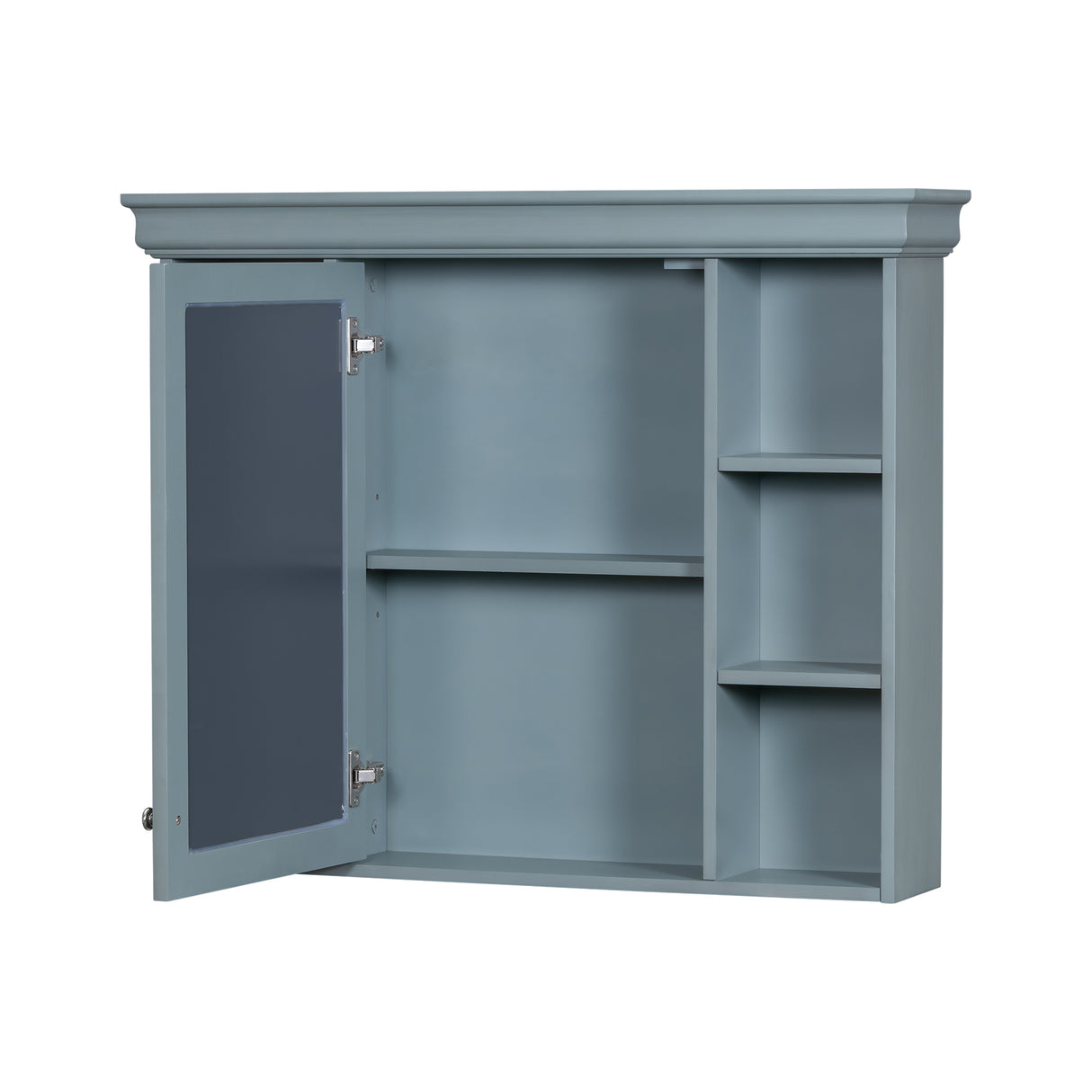 36 inch modern mirror cabinet with adjustable shelves, 2 soft closing doors, and 6 drawer storage cabinet door organizers - V.I.P Digital Presence