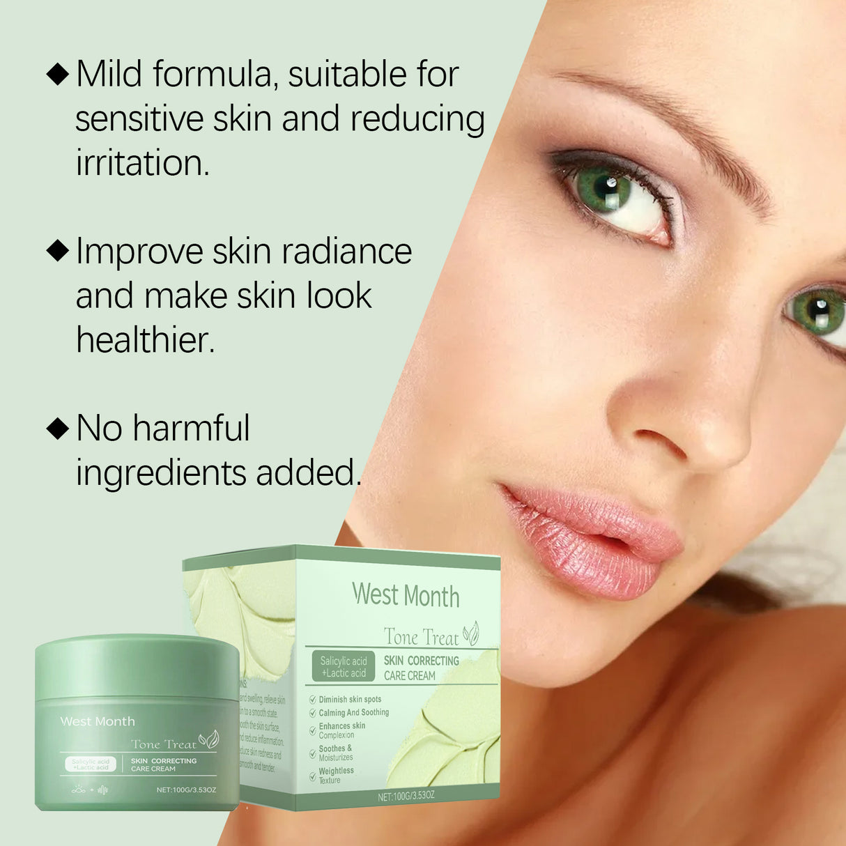 Exfoliante para la piel que limpia suavemente el rostro irritado e hidrata la piel.