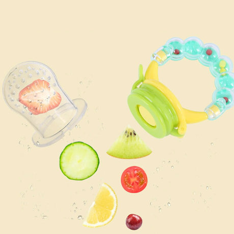 Hot Sale 1 Pcs Food Baby Pacifiers Nipple Pacifiers for Baby Fruit Feeder Nipples Feeding Safe Pacifier Hand Bell Toy - V.I.P Digital Presence