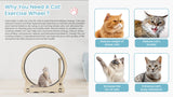 Indoor cat treadmill with carpet, tear device and latch natural wood, 39.4 inches long x 13.2 inches wide x 41.3 inches high - V.I.P Digital Presence